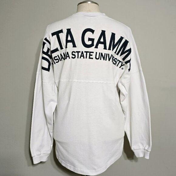 Delta Gamma LSU Sorority Shirt L Womens Louisiana State University Spirit Jersey - Picture 7 of 12